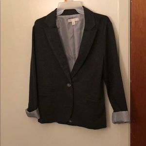 Gray Cato blazer with striped lining